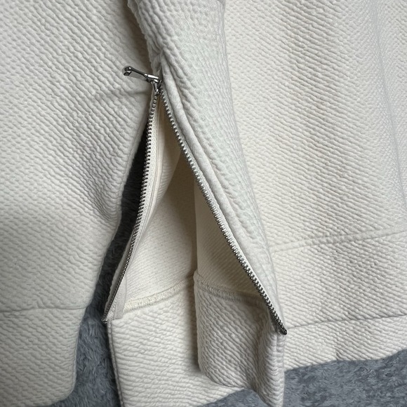 Calia Sweatshirt Tunic Womens Large Ivory Cream Elevate Side Zip Athleisure - Picture 5 of 14